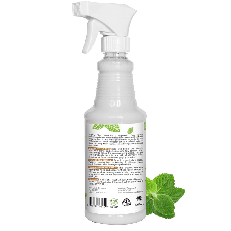 Mighty Mint Neem Oil & Peppermint Plant Nutrient Spray –
