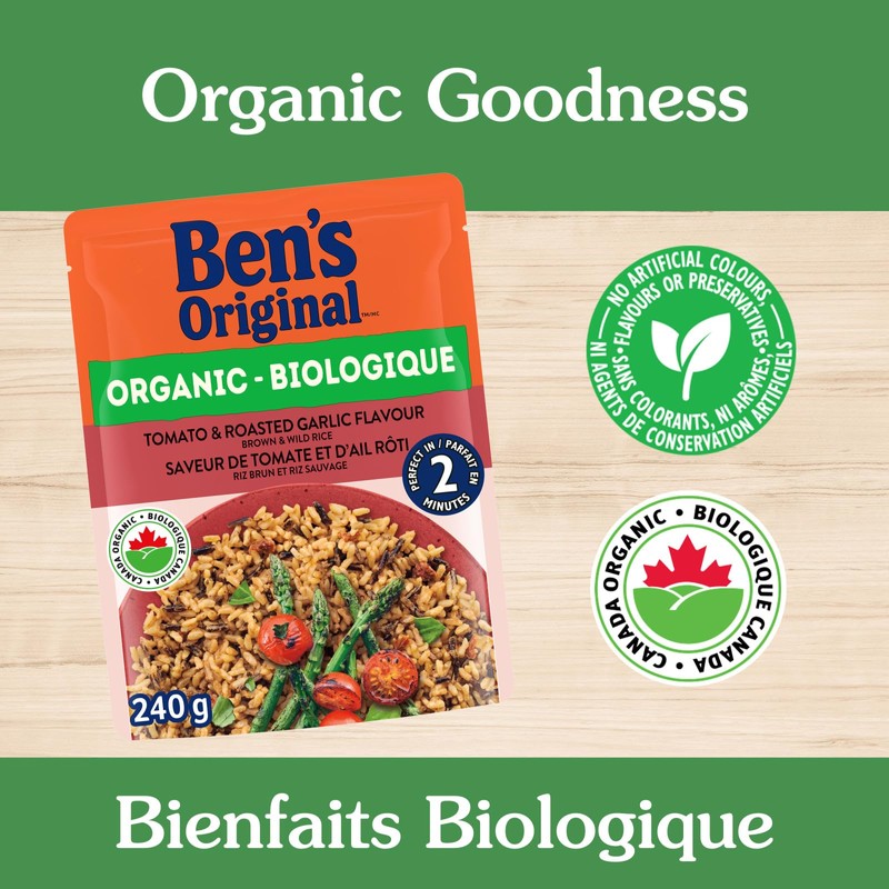 BEN'S ORIGINAL Organic Tomato & Roasted Garlic Flavour Brown &