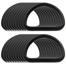 BIKICOCO Metal D-Rings Buckle, 1-1/4 Inch Non-Welded for Webbing Sewing DIY - Black - Pack of 20