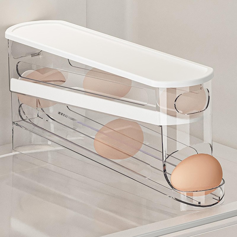 Rolling Egg Holder For Fridge,Egg Keeper For Refrigerator - Egg