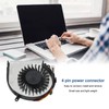 Cooling Fan 4 Pin Aluminum Alloy ABS Easy Replaceable Laptop