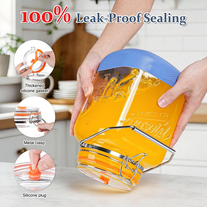 1 Gallon/128 OZ Large Fermentation Jar, Mead Making Kit, Pickle
