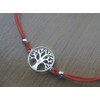 Tree of Life Bracelet Bangle Sterling Silver 925 Red Cord