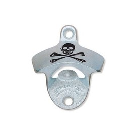 STARR X Silver Skull and Bones Starr X Wall Mount Bottle Opener - FREE SHIPPING!