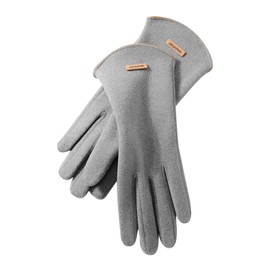 ZVCXOE Women's winter gloves Two-finger design Easy to touch screen Outdoor Winter Soft Windproof Cold-proof Lightweight Fashionable suitable for commuting to get off work or school cycling Gray
