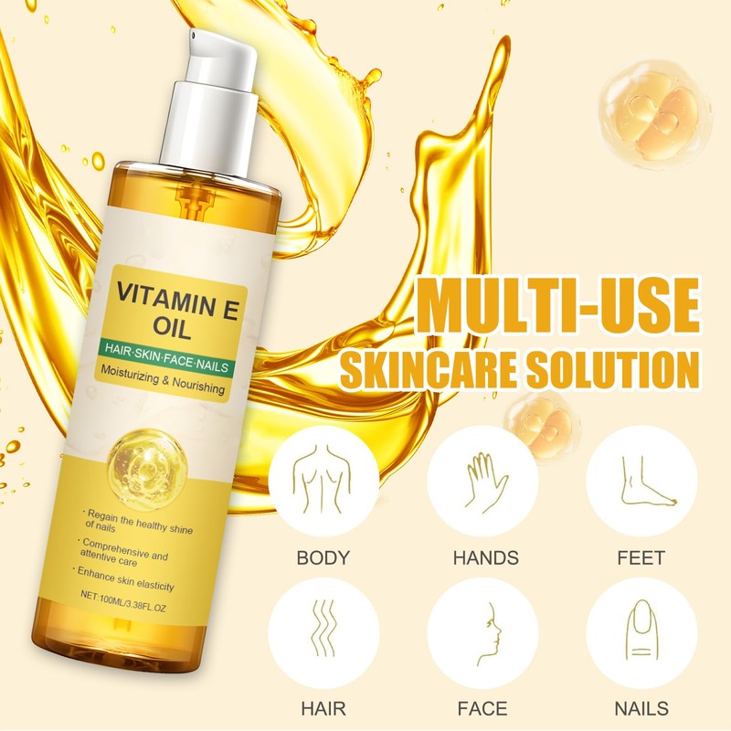 Vitamin E Oil 100 ml, Vitamin E Drops Anti-Ageing, for