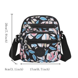 FAVORTALK Cross Body Bag Women Women's Cross-Body Bags Ladies Handbags Waterproof Shoulder Bags with Adjustable Strap Small Multi-Pocket Crossbody Bag for Women Shopping Dog Walking Travel B18910