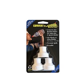Smartwares ConvertToSquirt Bottle Caps (white), Push Pull Water bottle Caps, 3pack, Made in USA