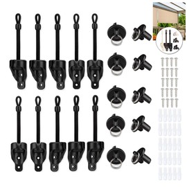 IVYSUN Shade Replacement Parts,Compatible with Coolaroo Exterior Roller Shade(Black,5 Set)