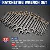 WORKPRO 22-Piece Ratcheting Wrench Set Nickel Plating 72 Teeth Metric