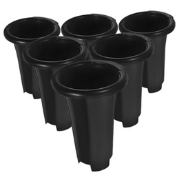 MERRYHAPY Garden Orchid Planters 6pc Self-Watering Plastic Flower Pots Drainage for Outdoor Indoor Use