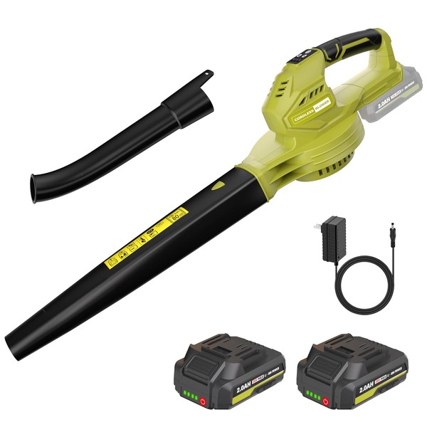 VERVEWAVE Leaf Blower Cordless, 20V Electric Blower with 2 X