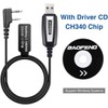 BAOFENG USB Programming Cable CH340 Chip Compatible UV-5R Mini BF-F8HP