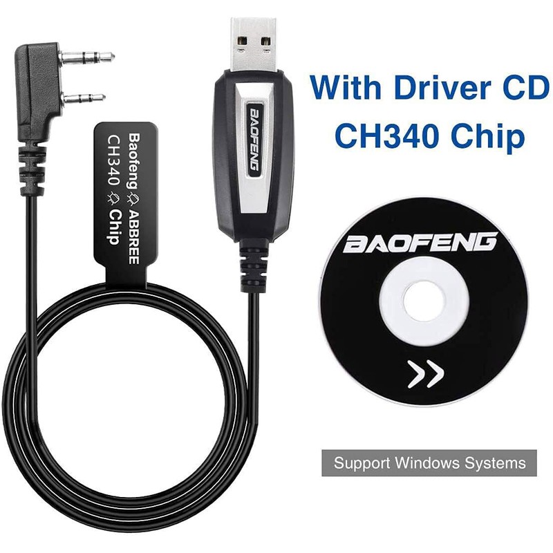 BAOFENG USB Programming Cable CH340 Chip Compatible UV-5R Mini BF-F8HP