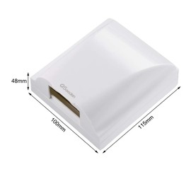 sourcing map Waterproof Cover Box Wall Mount Switch Case Flip Cap 86 Type PVC White