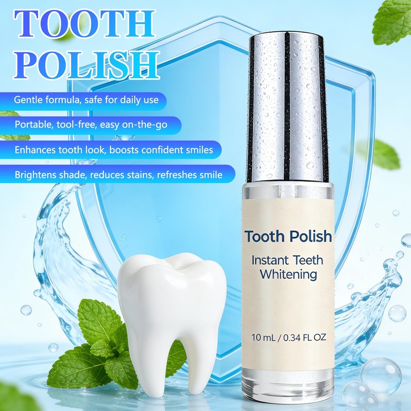 2PCS Tooth Paint, Tooth Polish,Instant White Tooth Paint,Natural Teeth Whitening