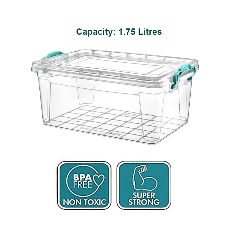 Best House Rectangle Multifunctional Clear Plastic Storage Boxes Containers with
