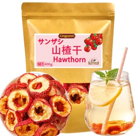 Lingyunxi Dried Hawthorn Fruit Tea Berries Hawthorn Slices Nature Sun-Dried Seedless Hawthorns Smoothie&Iced Tea Sweet-sour Balance 山楂 山楂片 山楂干 去核 400g/14.1oz