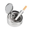 WAYUTO Circular Ashtray with Lid Stainless Steel Smell Proof Portable