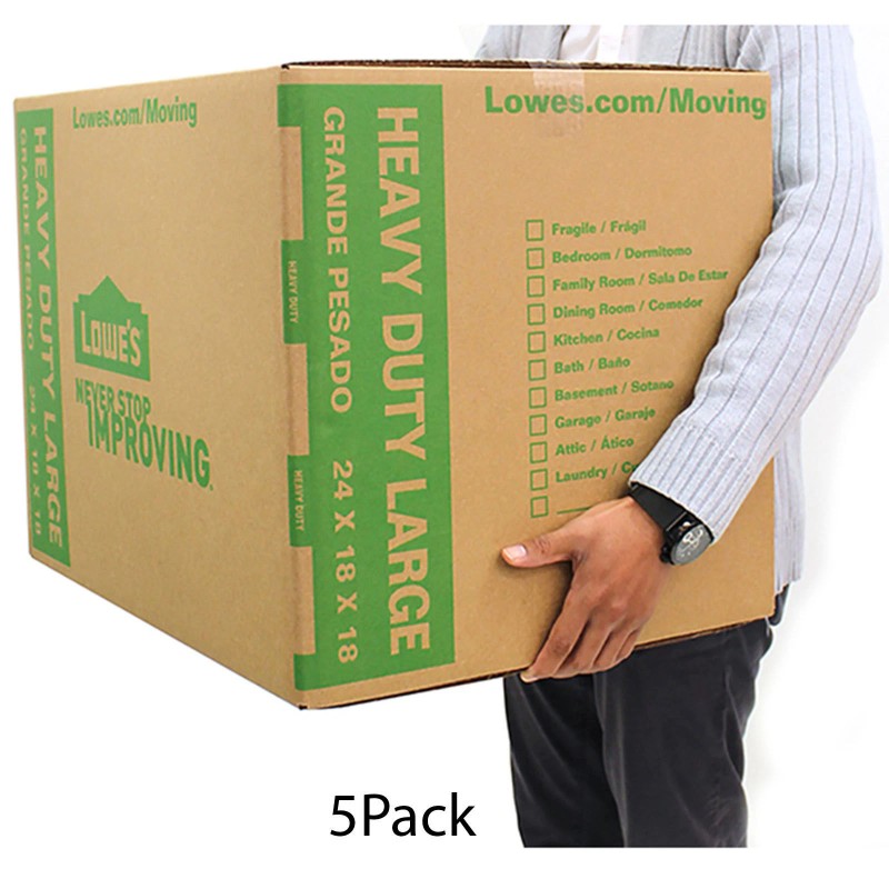 Classic 5 Pack Large Heavy Duty Cardboard Boxes 24" x