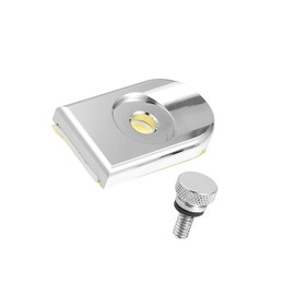 PARSLUCK Motorcycle Seat Bolt Screw with Cover for Harley Davidson Touring Sportster 1996-2003 / Rear Fender Knurled Mount Screw/Durable Aluminum Alloy 1/4"-20/1 Set Silver Tone Stable