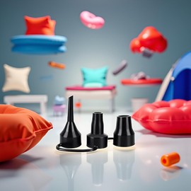 3 Size Air Pump Nozzles, Plastic Replacement Nozzles for Inflatable Mattress Pool Bounce Houses, Inflator Adapters Accessories