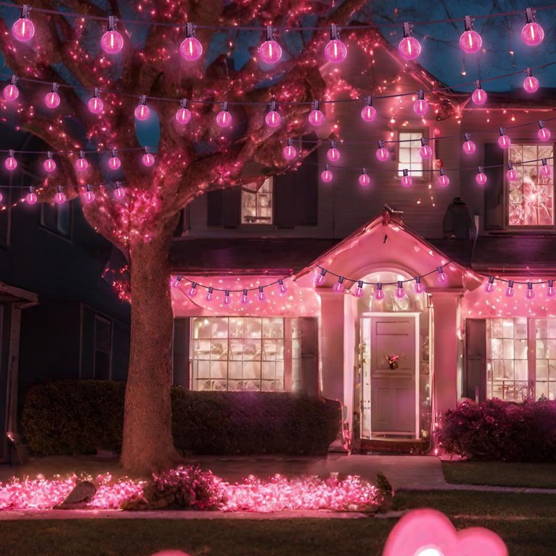 LAMPHOME LED Outdoor String Light, 26Feet Patio Lights with 12+1Edison