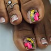 Press on Toenails White French Tip Fake Toe Nails Cute