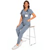 COZYFIT Scrubs for Women - V-Neck Top & Cargo Pants