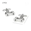 FFangBox,2 Pcs Cufflinks Bike Chain Cuff Links Copper Cuff Pins