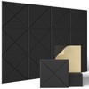 Sonicism 12 Pack X-Lined Acoustic Panels with Self-Adhesive, 12" X