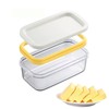 Butter Case, Butter Cutter, Storable, Clear, Stainless Steel Cutter Type,