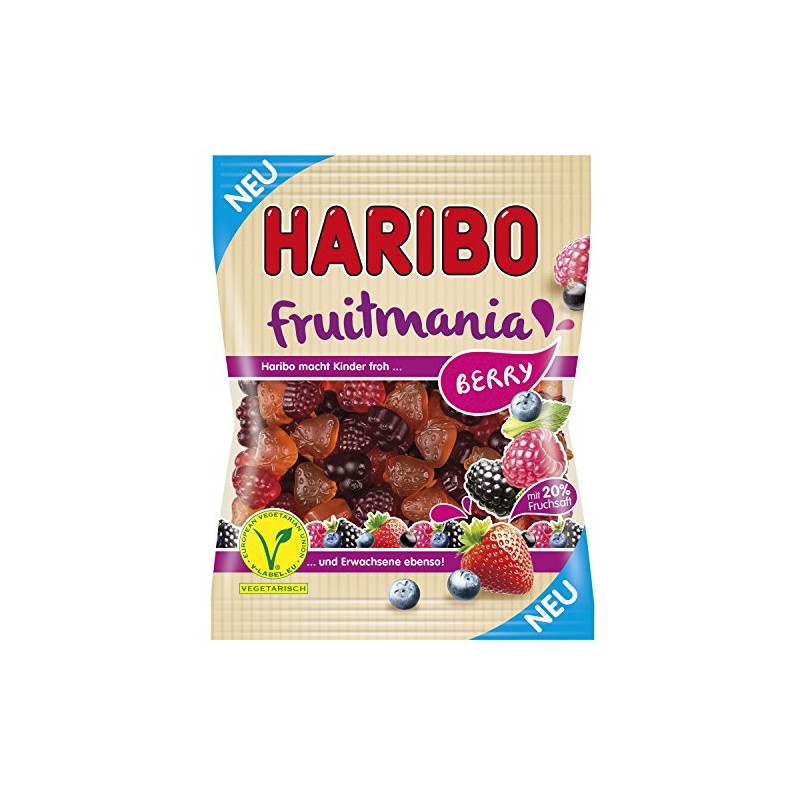 Haribo Fruitmania Berry 1 Pack 175g Imported from Germany-SET OF