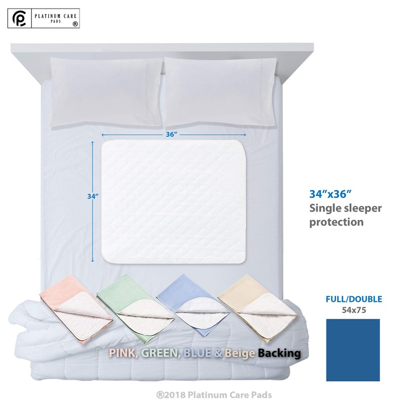 Platinum Care Pads Reusable Bed Underpad - Waterproof & Washable