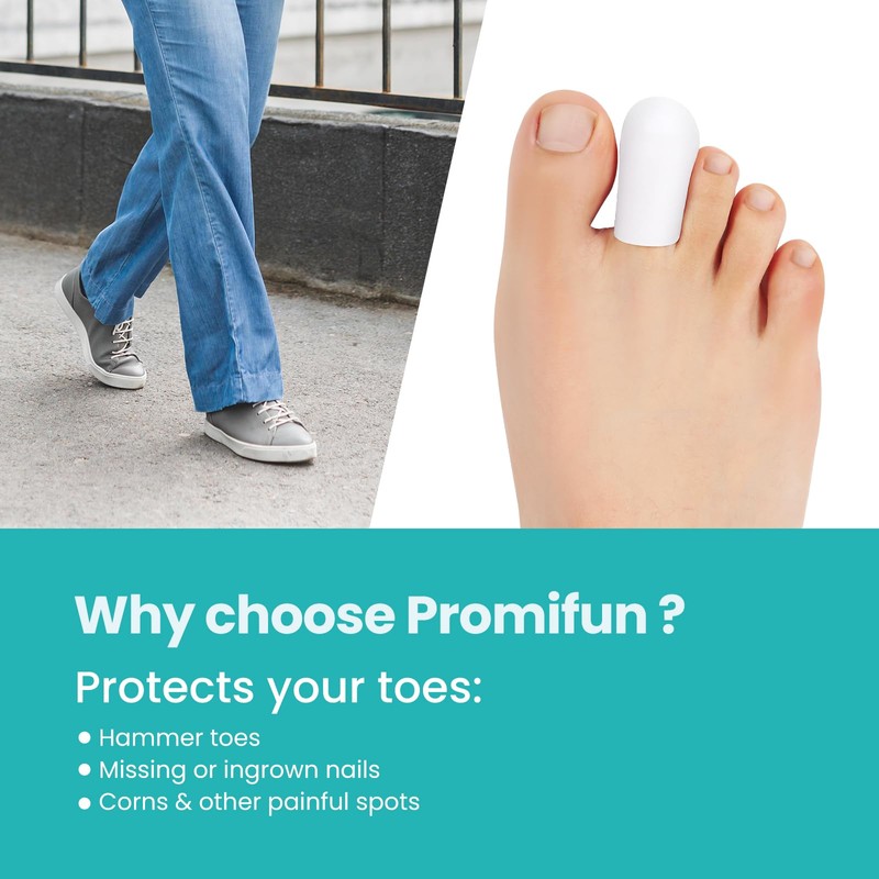Promifun Toe Cap Union Protector, 6 Pack Toe Protectors for
