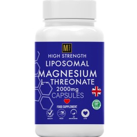 MetaSuperfoods Liposomal Magnesium L-Threonate Supplement 120 High Strength Vegan Capsules | Magnesium L Threonate Capsules 2000mg Bioavailable Magnesium Gluten Free