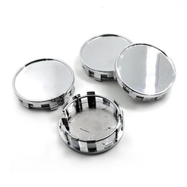 Opuweiy Wheel Center Caps, Outer Diameter 54mm, Card Diameter 50mm, Rustproof Car Rim Decoration and Protection Caps, 4 PCS (Silver)
