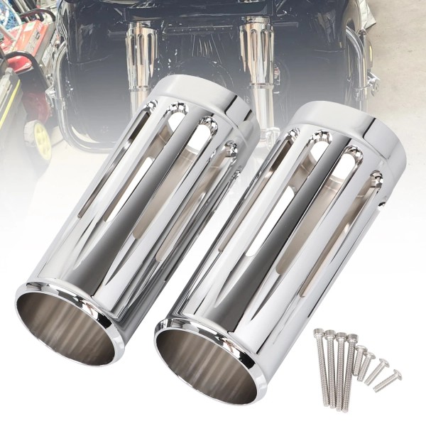 Unbranded +2" Extended Fork Boot Slider Covers w/Bolt For Harley