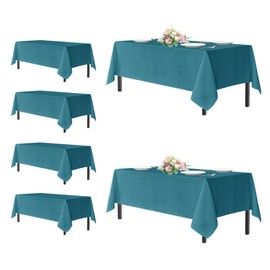 sancua Tablecloths 6 PCS 60x120 inch Teal