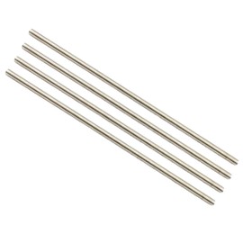 Zadery 304 Stainless Steel 1/4"-20 Fully Threaded Rod, 4 Pieces 12" Length Long Threaded Rods