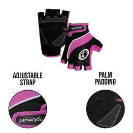 Optimum Women's Nitebrite Fingerless Gloves - Black/Pink, XX-Small