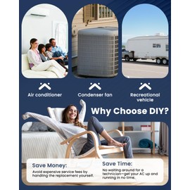 2025 Upgrade CBB65B 45/5uF 370/440V A/C Capacitor Round Dual Run Capacitor for Heat Pump, Condenser Fan, Air Conditioner, HVAC by Sikawai