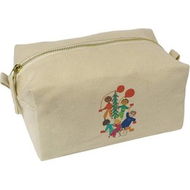 'Children with Christmas Gifts' Canvas Wash Bag/Makeup Case (CS00040895)