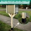 VoTwoofv Post Base Protectors,Heavy Duty Steel Adjustable (Range 3.3-6 in)
