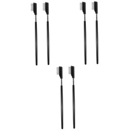 FOMIYES 3sets Stainless Steel Lash Brush Comb Eyelash Separator Tool 2-in-1 Lash Extension Applicator for Professionals and Home Use 2pcs*3
