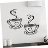 KONTONTY Sticker Wall Decals 5 Pack Cup Stickers 31x19cm Black