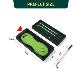 Golf Pen Gifts for Men, Stocking Stuffers for Adults Bosses Dad Golfers Coworkers, Golf Pen with 3 Golf Clubs Pens, Flag and Balls, Golf Game Desktop Decor, Desk for Home Office Killing