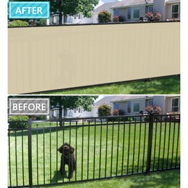 COARBOR 4' x 24' Fence Privacy Screen Heavy Duty Windscreen Fencing Mesh Shade Net Cover for Outdoor Wall Backyard Patio Deck and Porch, Beige