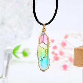 Women's Transparent Geometric Diamond Crystal Necklace - color: color, quantity: 1pcs