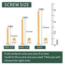 Deck Screws #9 X 2-1/4 Inch Exterior Torx Wood Screws T25 Star Bit Included Tan Epoxy Coating Deckmate Star Drive Flat Head Screws -300 Pcs